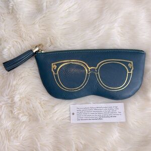Retail $98 Rebecca Minkoff Leather sunglasses eyeglass case sunnies pouch Tassel